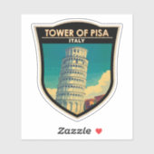 Tower of Pisa Italië Travel Art Vintage Sticker (Vel)