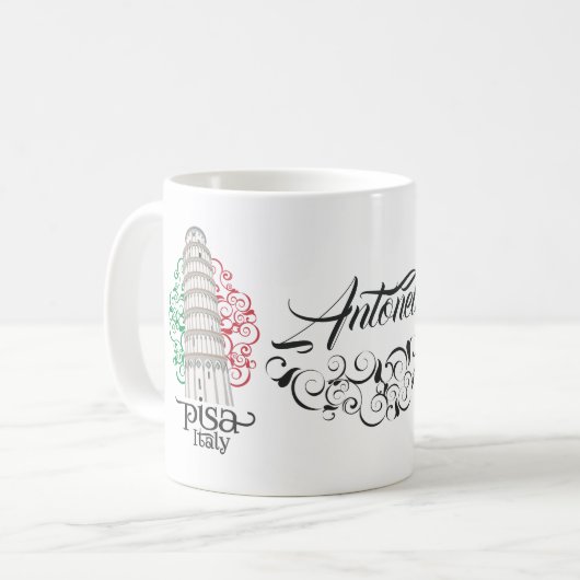 Tower of Pisa Italy for Souvenir Collectors Koffiemok (Voorkant links)
