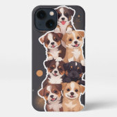 Tower of Puppies - Schattigee en gezonde huisdiere iPhone Hoesje (Achterkant)