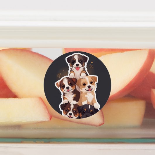 Tower of Puppies - Schattigee en gezonde huisdiere Labels (Aangebracht)