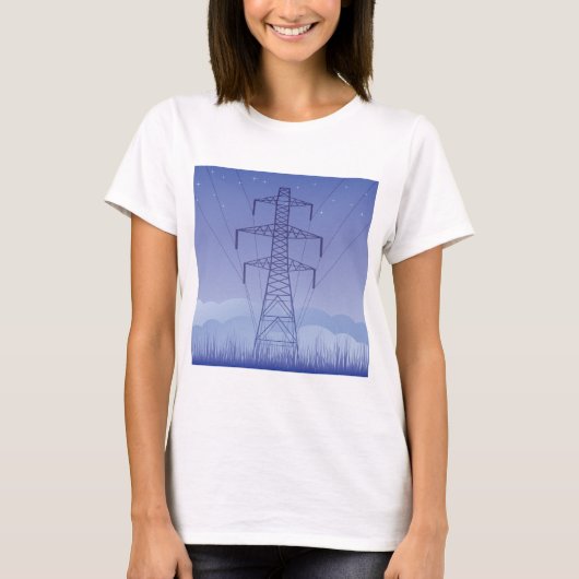 Tower Power Line Womens T-Shirt (Voorkant)