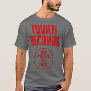 Tower Record No Music No Life Record T-shirt