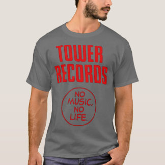 Tower Record No Music No Life Record T-shirt
