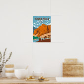 Tower Rock State Park Montana Retro Poster (Keuken)