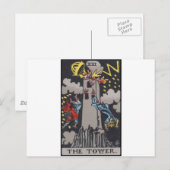 Tower Tarot-afbeelding Briefkaart (Voorkant / Achterkant)