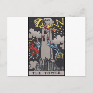 Tower Tarot-afbeelding Briefkaart