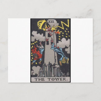 Tower Tarot-afbeelding Briefkaart