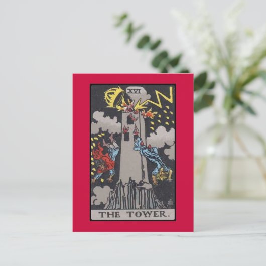 Tower Tarot Card image Briefkaart (Staand voorkant)