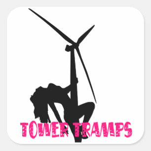 Tower Tramps-sticker Vierkante Sticker