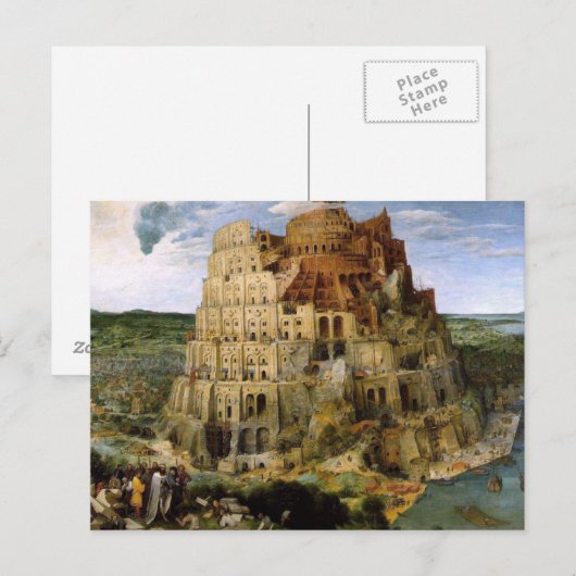 Tower van Babel - 1563 Briefkaart (Voorkant / Achterkant)