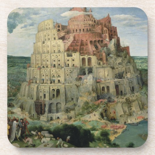Tower van Babel, 1563 (olie op het paneel) Bier Onderzetter (Voorkant)