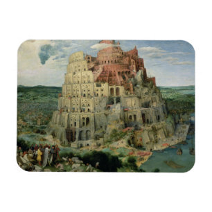 Tower van Babel, 1563 (olie op het paneel) Magneet