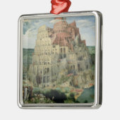 Tower van Babel, 1563 (olie op het paneel) Metalen Ornament (Links)
