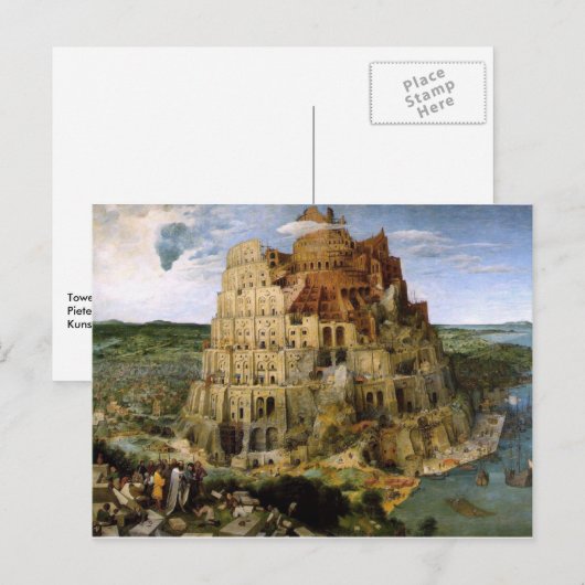 Tower van Babel Briefkaart (Voorkant / Achterkant)