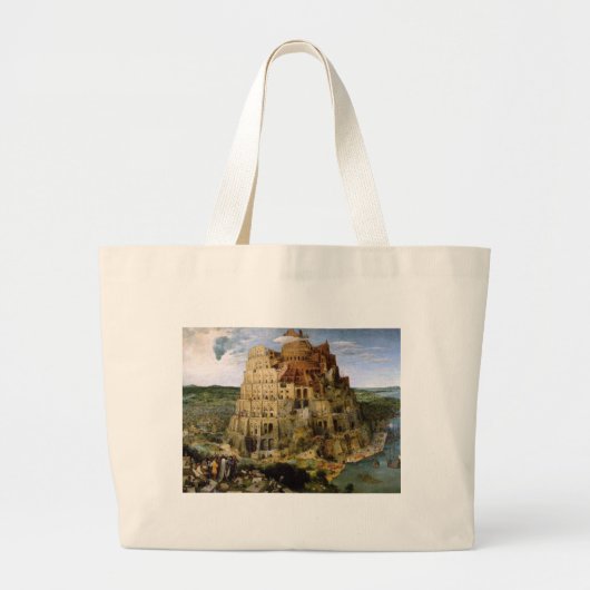 Tower van Babel door Brueghel Grote Tote Bag (Voorkant)