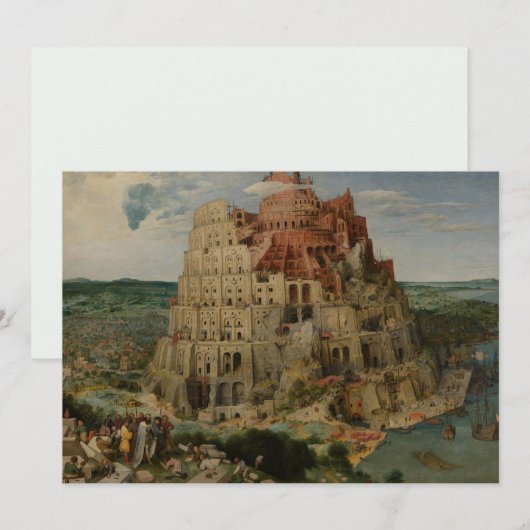 Tower van Babel door Peter Bruegel de Ouder (Voorkant / Achterkant)