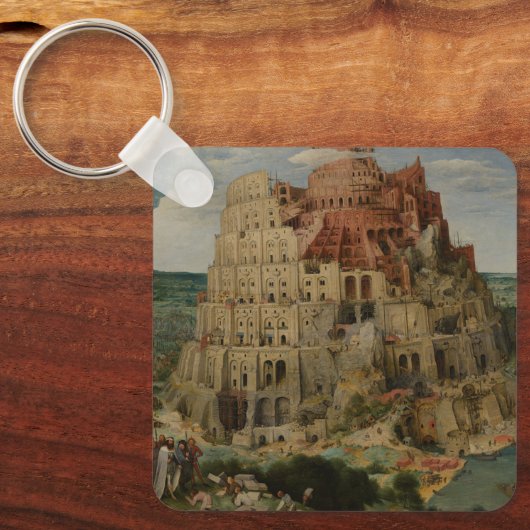 Tower van Babel door Peter Bruegel de Ouder Sleutelhanger (Voorkant)