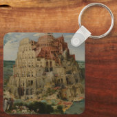Tower van Babel door Peter Bruegel de Ouder Sleutelhanger (Achterkant)
