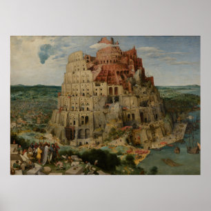 Tower van Babel door Pieter Bruegel de Ouder Poster