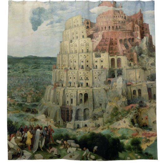 Tower van Babel Douchegordijn (Voorkant)