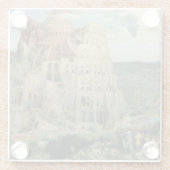 Tower van Babel Glazen Onderzetter (Achterkant)