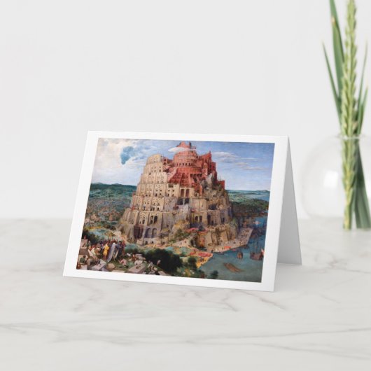 Tower van Babel, Pieter Bruegel de Elder, 1563 Kaart (Voorkant)