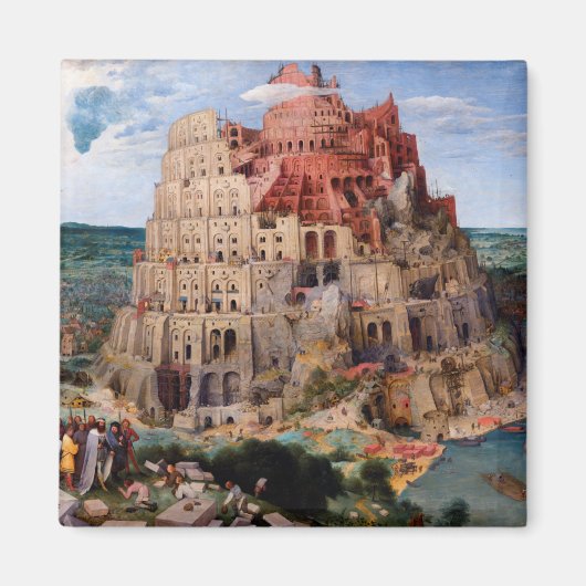 Tower van Babel, Pieter Bruegel de Elder, 1563 Magneet (Voorkant)