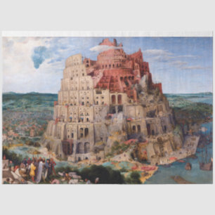 Tower van Babel, Pieter Bruegel de Elder, 1563 Tissuepapier