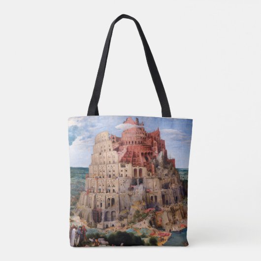 Tower van Babel, Pieter Bruegel de Elder, 1563 Tote Bag (Achterkant)