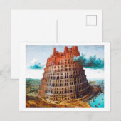 Tower van Babel, Pieter Bruegel de Ouder Briefkaart (Voorkant / Achterkant)