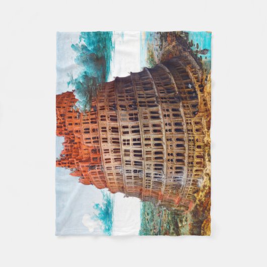 Tower van Babel, Pieter Bruegel de Ouder Fleece Deken (Voorkant)