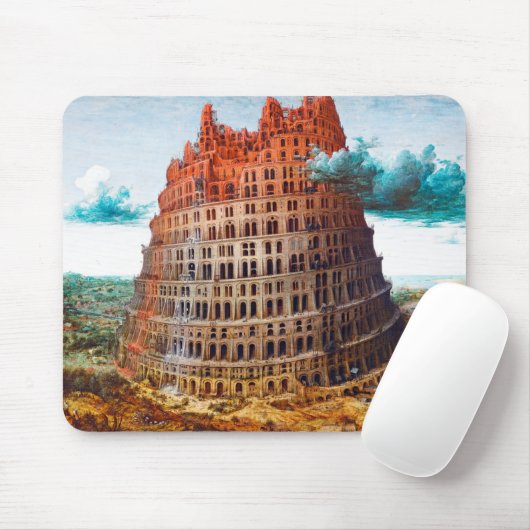 Tower van Babel, Pieter Bruegel de Ouder Muismat (Met muis)