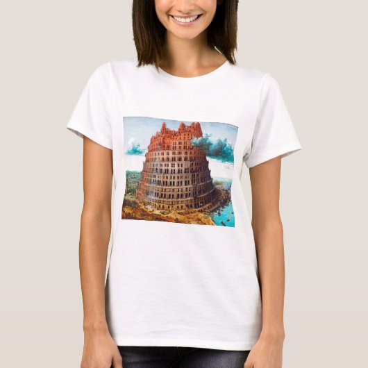 Tower van Babel, Pieter Bruegel de Ouder T-shirt (Voorkant)