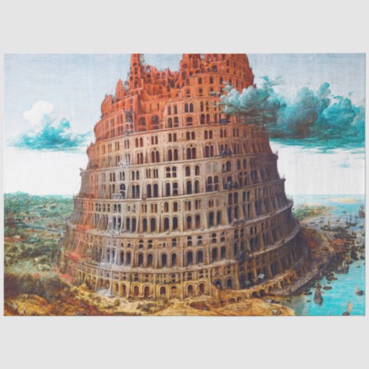 Tower van Babel, Pieter Bruegel de Ouder Tissuepapier (Voorkant)