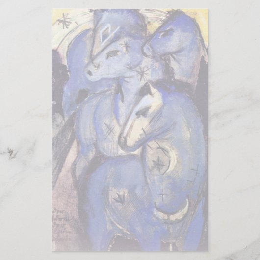 Tower van blauwe paarden door Marc Franz Briefpapier (Voorkant)