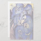 Tower van blauwe paarden door Marc Franz Briefpapier (Voorkant / Achterkant)