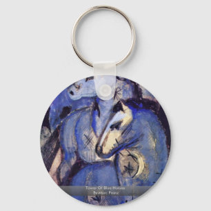 Tower van blauwe paarden door Marc Franz Sleutelhanger