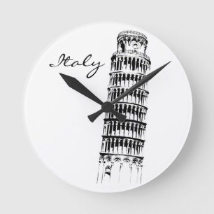 Tower van de Pisa-wandklok Ronde Klok