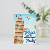 Tower van de vakantie van Pisa. Briefkaart (Staand voorkant)