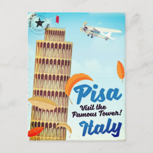 Tower van de vakantie van Pisa. Briefkaart