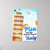 Tower van de  vakantie van Pisa. Canvas Afdruk (Voorkant)