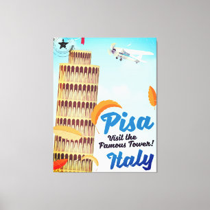 Tower van de  vakantie van Pisa. Canvas Afdruk