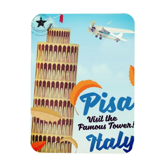 Tower van de vakantie van Pisa. Magneet (Verticaal)