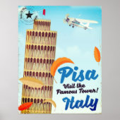 Tower van de  vakantie van Pisa. Poster (Voorkant)