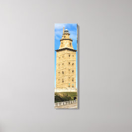 Tower van de vuurtoren van Hercules - Verticaal ca Canvas Afdruk