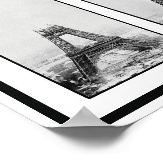 Tower van Gustav Eiffel in aanbouw Poster (Hoek)