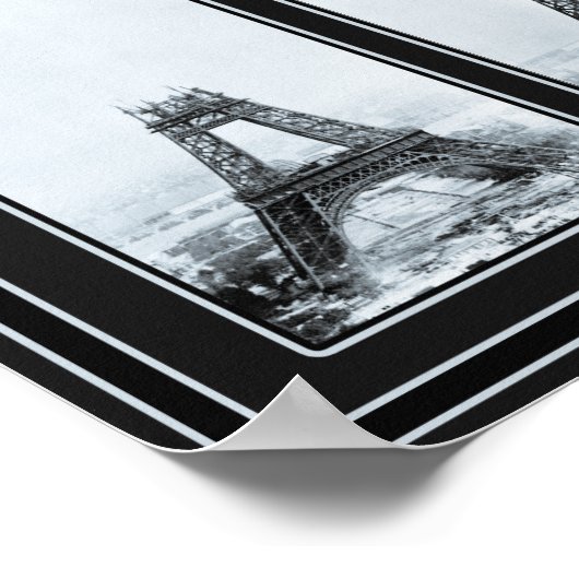 Tower van Gustav Eiffel in aanbouw Poster (Hoek)