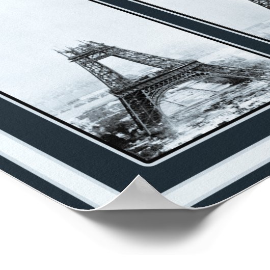 Tower van Gustav Eiffel in aanbouw Poster (Hoek)