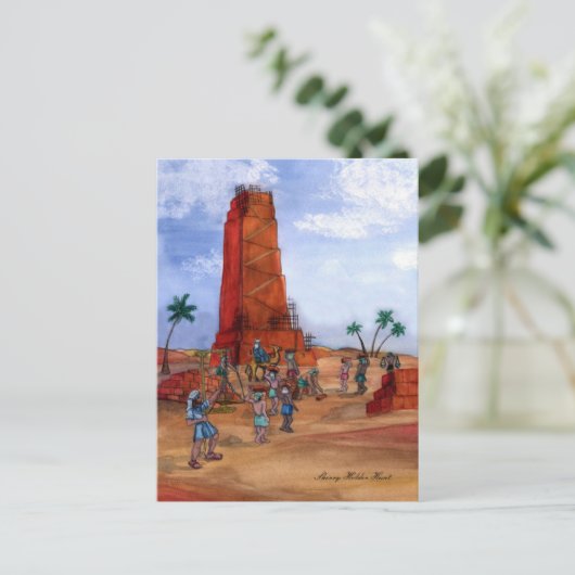 Tower van het Briefkaart Babel (Staand voorkant)