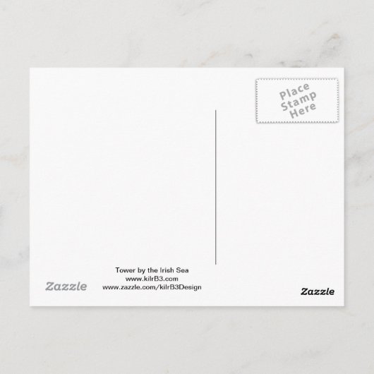 Tower van het Ierse Zee Briefkaart (Achterkant)